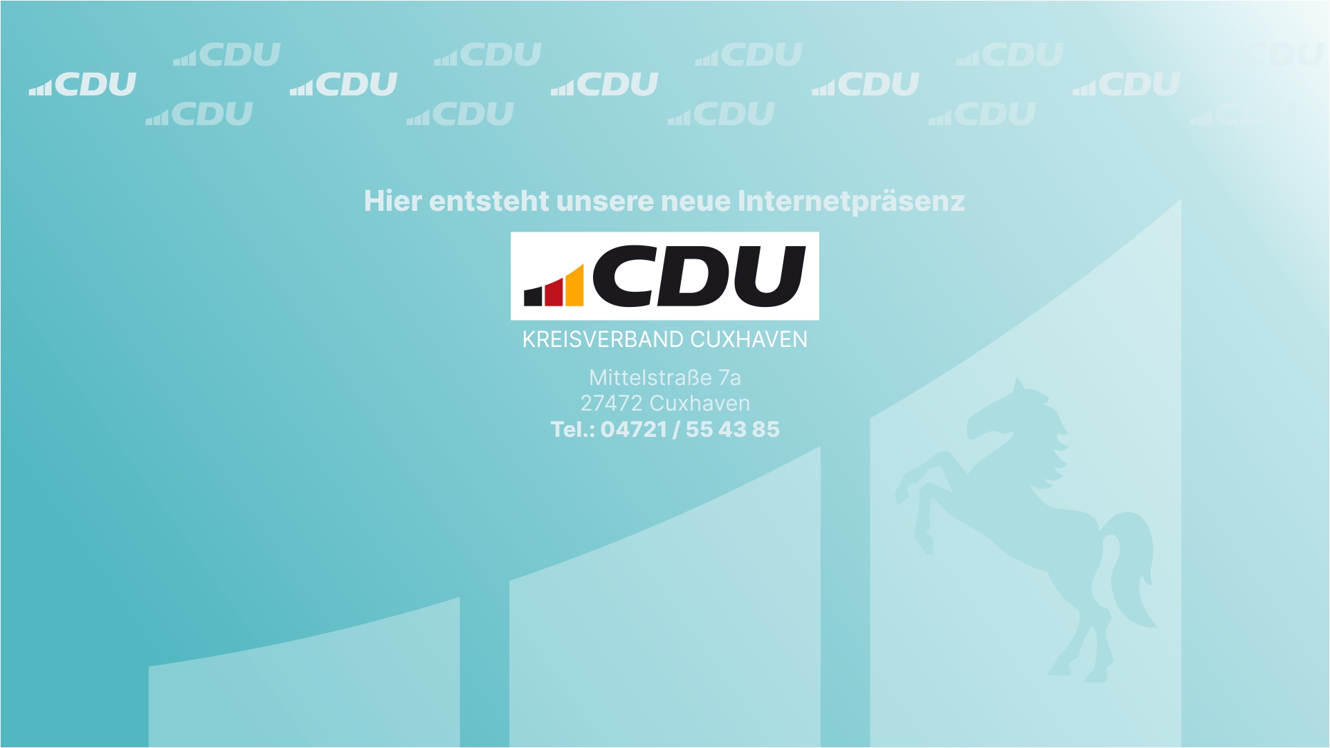 Baustellenschild des CDU Kreisverbands Niedersachsen